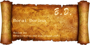 Borai Dorina névjegykártya