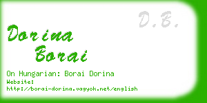 dorina borai business card